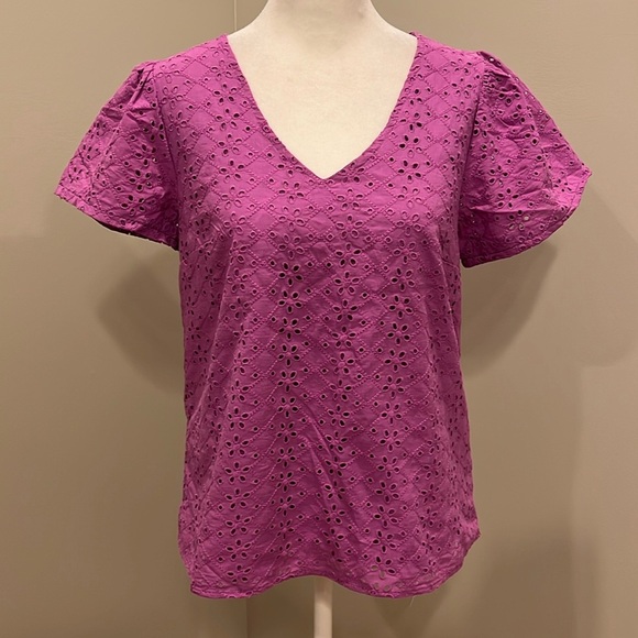 Draper James Tops - Draper James Eyelet Short Sleeve Top